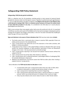 Safeguarding FGM Policy Statement