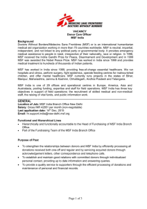 MSF USA Job Description Format