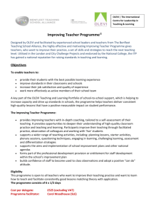 Improving Teacher Programme - Benfleet Teaching School Alliance