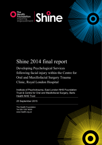 FINAL REPORT SHINE 2014 Institute of Psychotrauma Royal