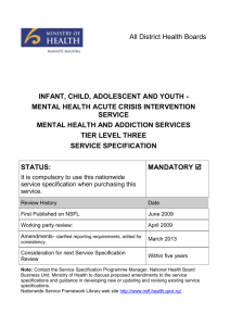 Infant, Child, Adolescent and Youth Mental Health Acute Crisis