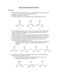 Rules for Drawing Resonance Structures