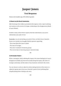 Jasper Jones Text Response Sheet