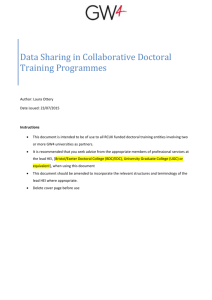 Data Sharing in Collaborative Doctoral Training Programmes