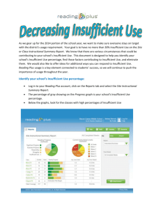 How to Increase Insufficient Usage