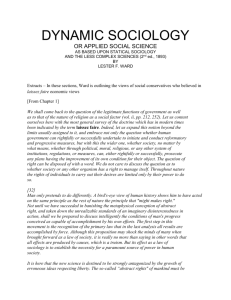 DYNAMIC SOCIOLOGY OR APPLIED SOCIAL SCIENCE AS