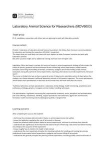 Laboratory Animal Science for Researchers (MDV6003)