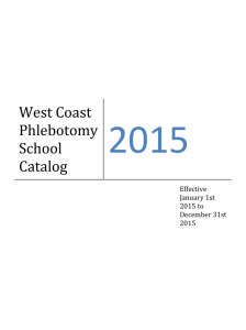 West Coast Phlebotomy School Catalog