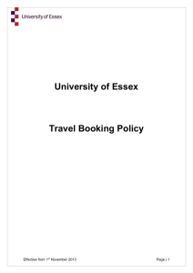 Travel Booking Policy