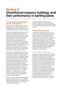 Unreinforced masonry buildings and their performance in earthquakes