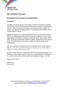 EDF STRATEGY 2016-2019 Consultation with members and
