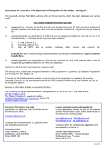 Accredited Learning application form