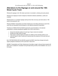 15th Street Cycle Track SIgnage Alterations