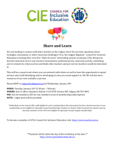 Calgary Area is hosting a Learn and Share