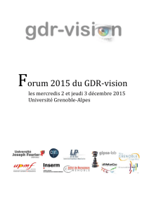 Final Program - Forum Annuel du GDR Vision