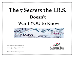 7 secrets the IRS doesn`t want you to know!