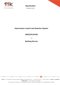 Hydrocarbon Liquid Leak Detection System SPECIFICATION