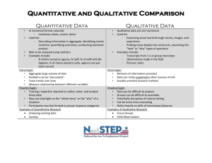 Quantitative and Qualitative Data Collection