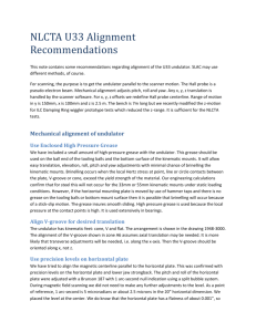 NLCTA U33 Alignment Recommendations