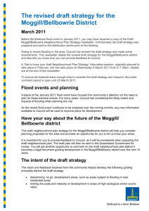 The revised draft strategy for the Moggill/Bellbowrie District