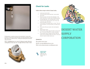 Leak Brochure - Desert Water Supply Corp.
