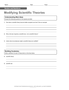 Modifying Scientific Theories