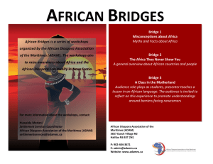 African Bridges is a series of workshops organized by the African