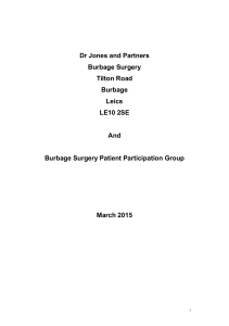 Burbage Surgery PPG Report 2015