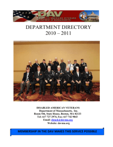 2010 DEPARTMENT DIRECTORY Updated 2-9-11