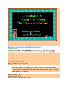 Database of Award-Winning Children`s Literature