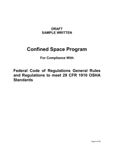 Confined Space Program - South Dakota State University