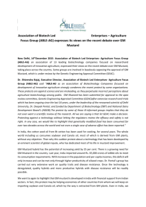 (ABLE-AG) expresses its views on the recent debate over GM Mustard