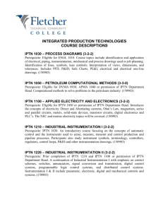 Integrated Production Technologies Course Descriptions