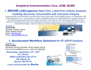 Analytical Instrumentation Core, DOM, BUMC 1. ROCHE