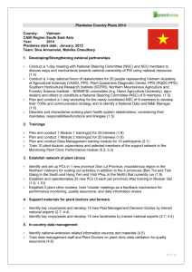Plantwise Country Plans 2014 Country: Vietnam CABI Region