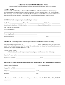 J-1 Scholar Transfer-Out Notification Form