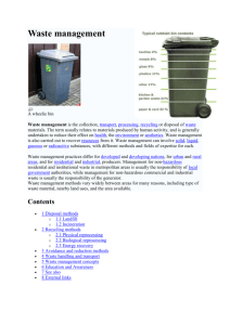 Waste management concepts