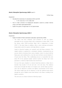Atomic Absorption Spectroscopy (AAS)I (week 3) Ye Won Kang