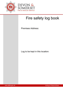 Fire safety log book - Devon & Somerset Fire & Rescue Service