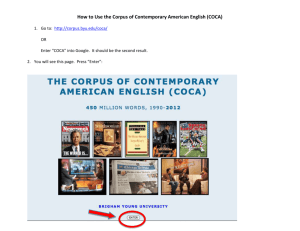 How to Use the Corpus of Contemporary American English (COCA)