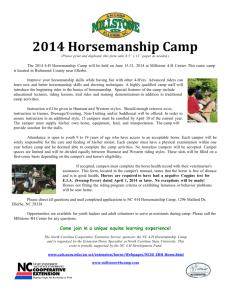 2014 Horsemanship Camp - North Carolina Cooperative Extension