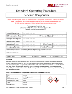 Beryllium Compounds