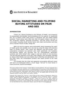 social marketing and filipino buying attitudes on pain