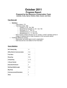 October 2011 Progress Report Prepared by the Resource