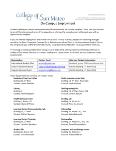 On-Campus Employment - College of San Mateo