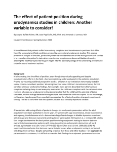 The effect of patient position during urodynamics studies in children