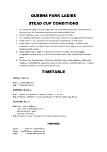QP Stead Cup Conditions and timetable