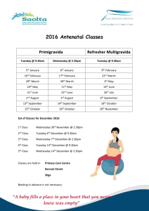 Antenatal Classes 2016