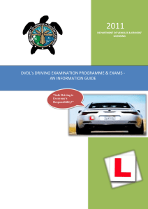 Driving Examination Program Information Guide