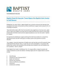 Baptist Heart & Vascular Team Opens the Baptist Vein Center in Gulf